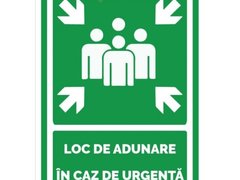 Indicator verde pentru loc de adunare